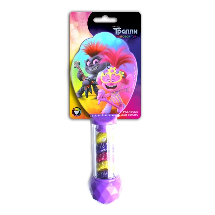 Расческа для волос «Тролли», фиолетовая