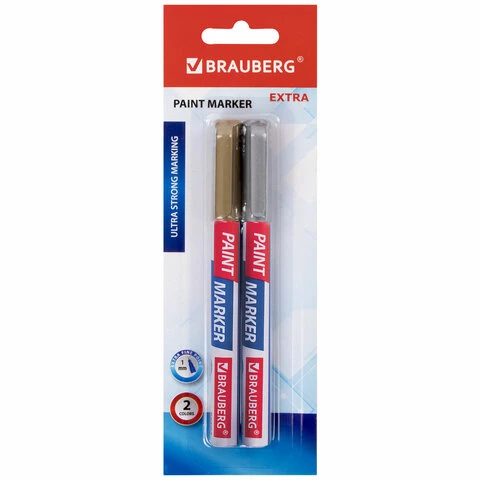 Маркер-краска лаковый EXTRA (paint marker) 1 мм, НАБОР 2 цвета,