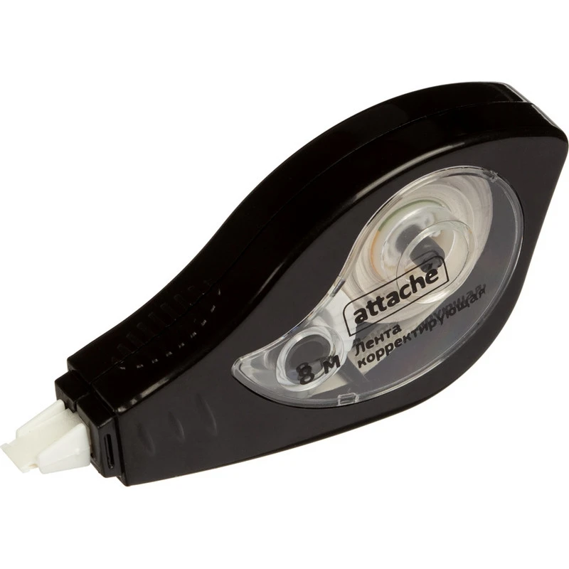 Корректирующая лента 5ммx8м Attache Black and White черный корпусбелый колп