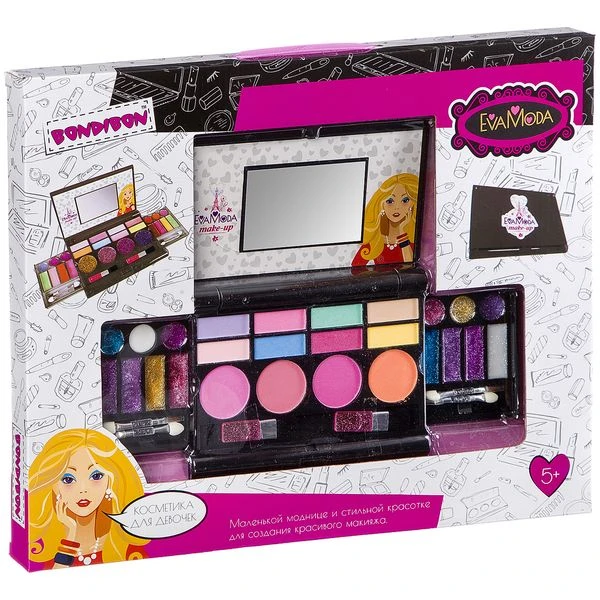 Набор детской декоративной косметики Bondibon Eva Moda, BOX 42х34х2,5 см с