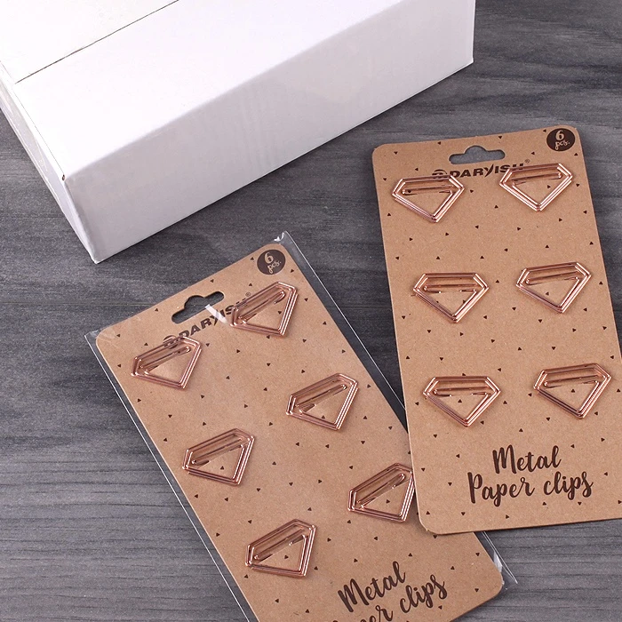 Скрепки металлические "Кристалл" "Darvish" 6шт/уп (набор)