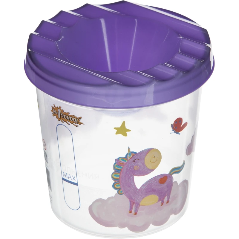 Емкость для воды№1School Волшебный Единорог стакан-непроливайка (стакан+крышка)