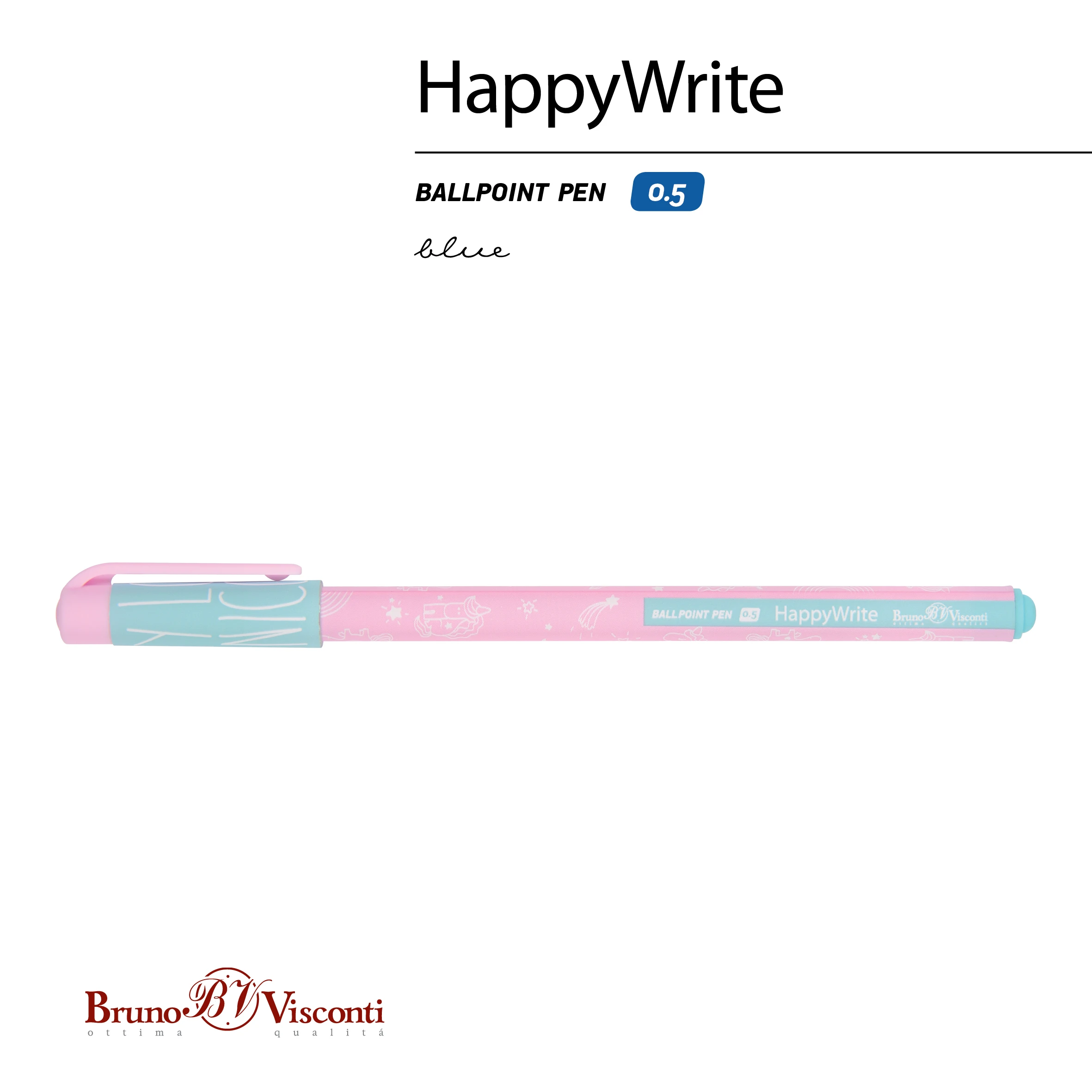 РУЧКА "HappyWrite. Зефирные животные. Единорожки" 0.5 ММ, СИНЯЯ РУЧКА "HappyWrite. Зефирные животные. Единорожки" 0.5 ММ, СИНЯЯ