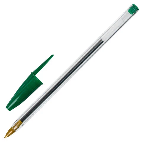 Ручка шариковая STAFF "Basic BP-01", письмо 750 метров, ЗЕЛЕНАЯ, длина Ручка шариковая STAFF "Basic BP-01", письмо 750 метров, ЗЕЛЕНАЯ, длина