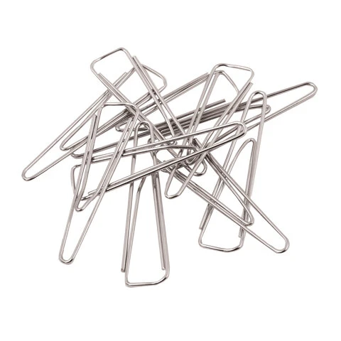 Скрепки BRAUBERG, 25 мм, никелированные, треугольные, 100 шт., в картонной