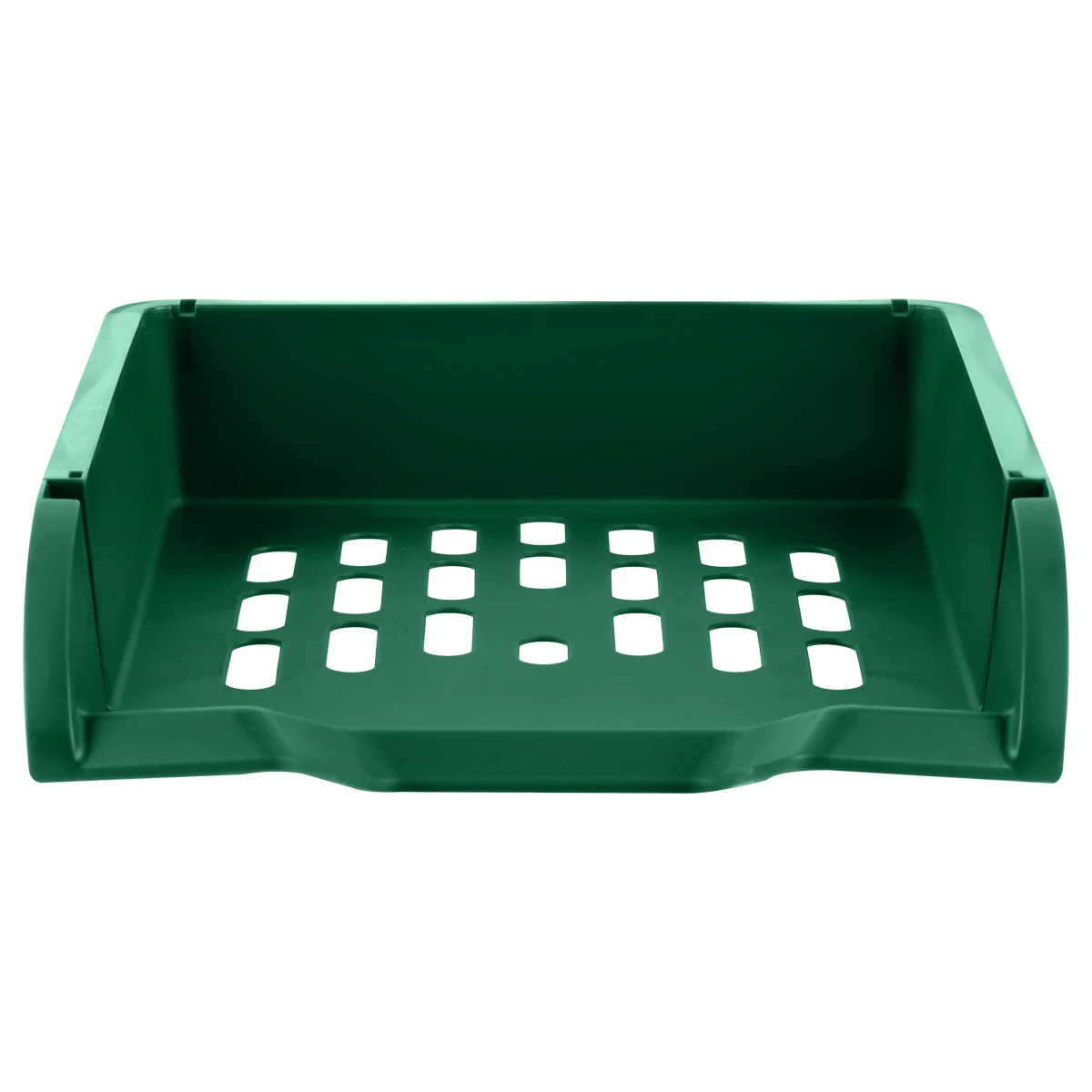 Лоток для бумаг горизонтальный СТАММ "Лидер", зеленый Лоток для бумаг горизонтальный СТАММ "Лидер", зеленый