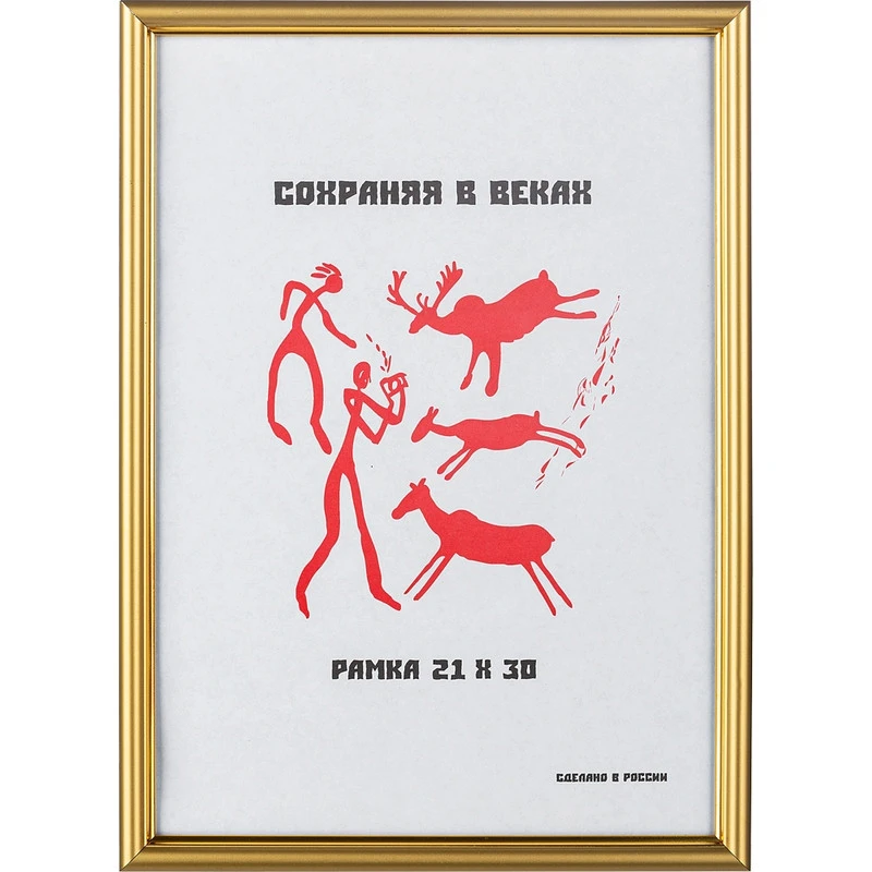 Рамка пластиковая 590 21x30 (A4) золото Рамка пластиковая 590 21x30 (A4) золото