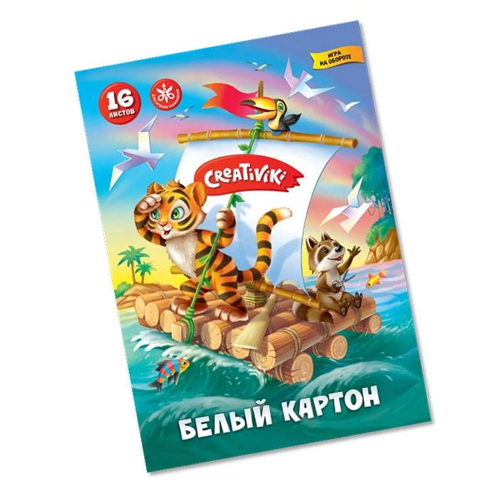 Картон белый немел. Creativiki А4 16 л. 190 г/м2. КБ16ЛКР