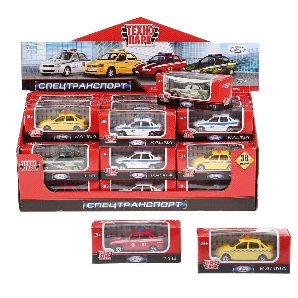 Машина металл LADA СПЕЦТЕХНИКА, 7,5 см, в ассорт., кор., Технопарк уп-36шт в