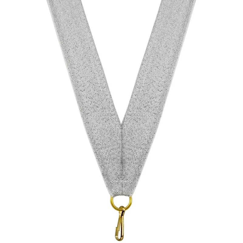 Лента для медалей 24 мм цвет серебро LN4b Лента для медалей 24 мм цвет серебро LN4b