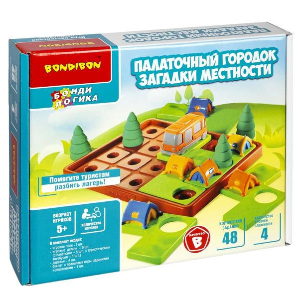 Игра настольная логическая Bondibon "ПАЛАТОЧНЫЙ ГОРОДОК. ЗАГАДКИ Игра настольная логическая Bondibon "ПАЛАТОЧНЫЙ ГОРОДОК. ЗАГАДКИ