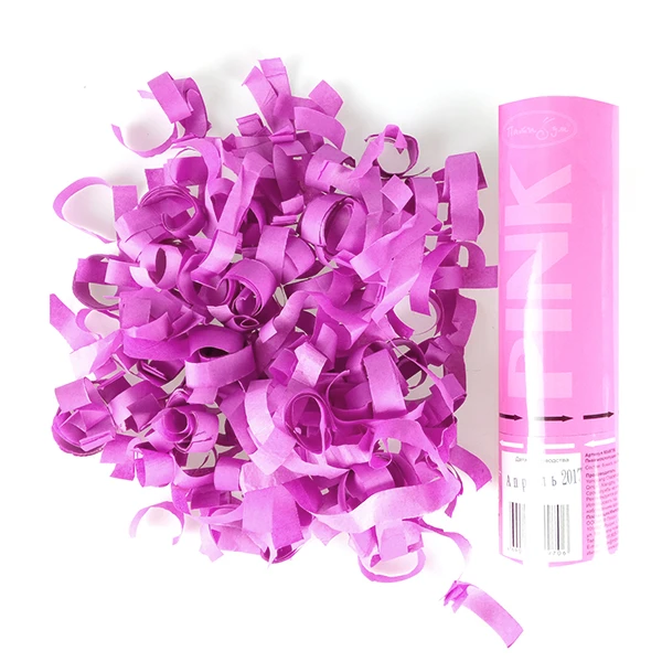 20 см Пневмохлопушка Розовое конфетти