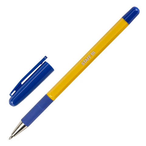 Ручка шариковая с грипом STAFF "Basic BP-14 Orange", СИНЯЯ, узел 0,7 Ручка шариковая с грипом STAFF "Basic BP-14 Orange", СИНЯЯ, узел 0,7