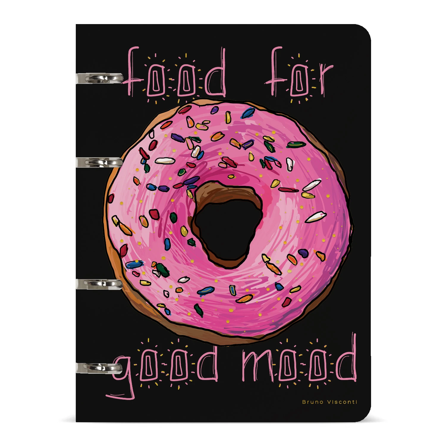 ТЕТРАДЬ НА КОЛЬЦАХ СО СМЕН. БЛОКОМ 80Л. "СЛАДКОЕ НАСТРОЕНИЕ. ДОНАТ"