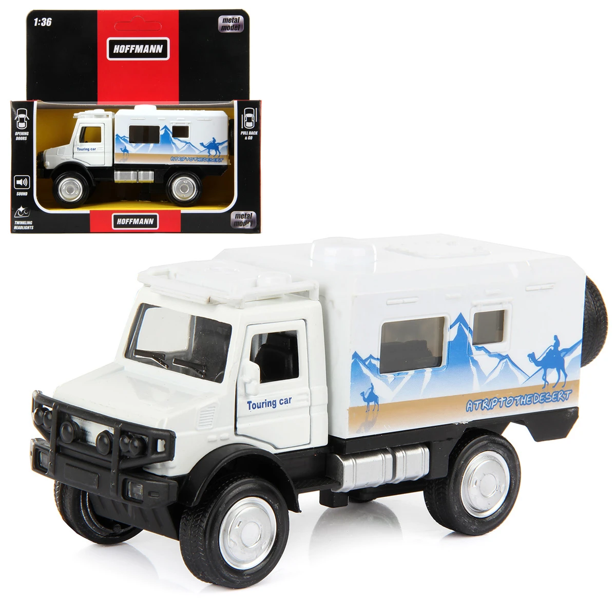 Грузовик металлический ИССЛЕДОВАТЕЛЬСКАЯ ЭКСПЕДИЦИЯ 1:36, дв. откр., инерц.,