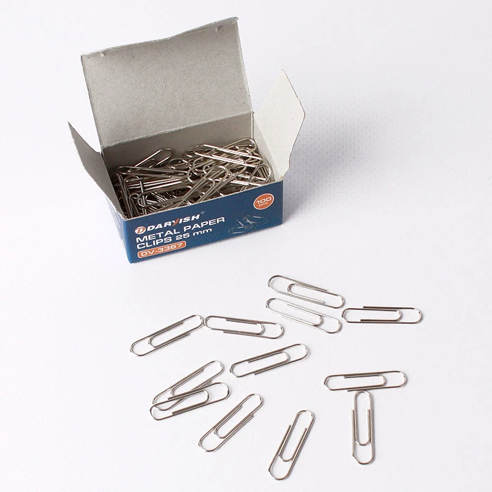 Скрепки 25мм "Darvish" никелированные 100шт/уп Скрепки 25мм "Darvish" никелированные 100шт/уп