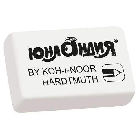 Ластик ЮНЛАНДИЯ (KOH-I-NOOR EXCLUSIVE) 300/20, 45х32х12 мм, белый, 228698,