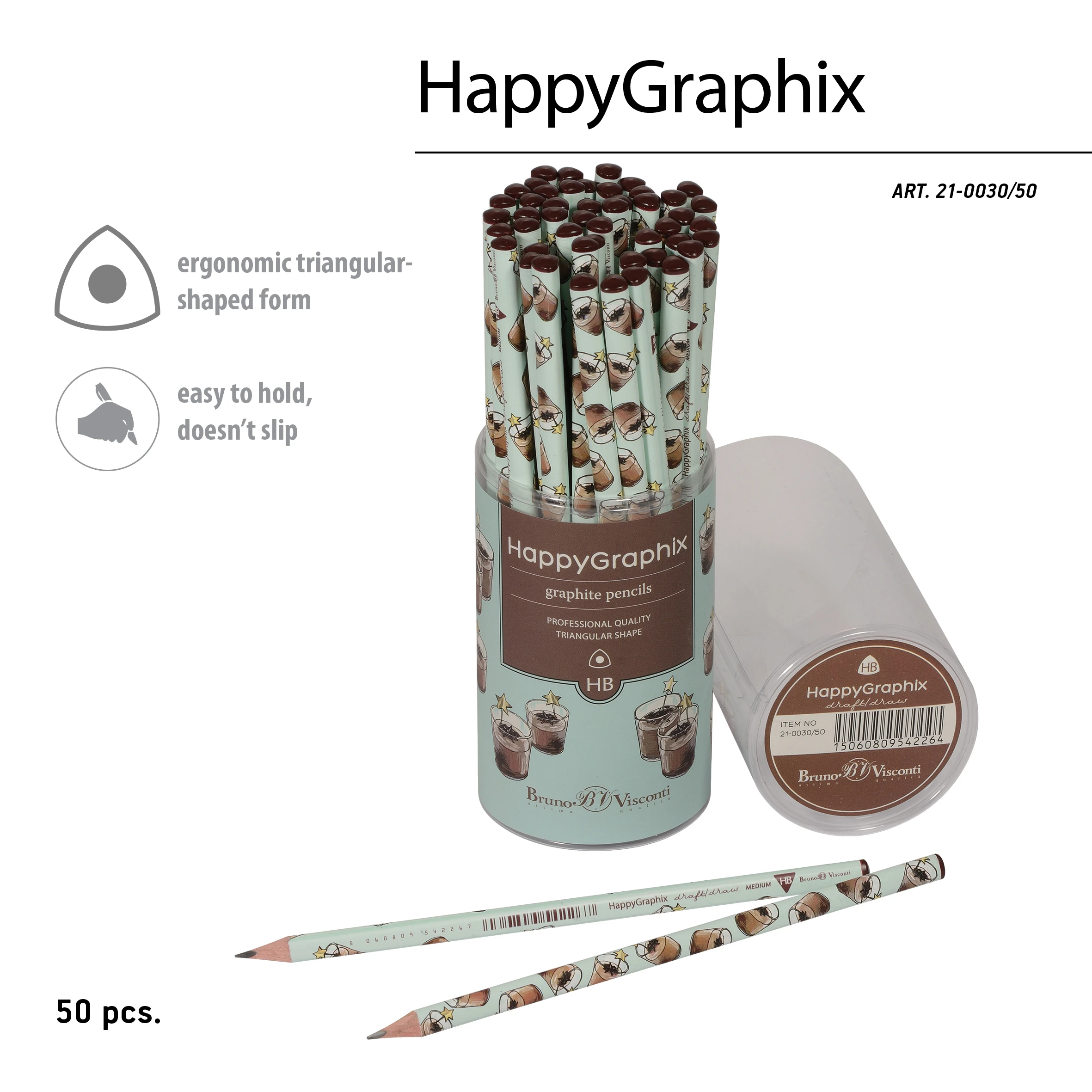 КАРАНДАШ ЧЕРНОГРАФИТОВЫЙ "HappyGraphix. Кофемания.Тирамису" НВ КАРАНДАШ ЧЕРНОГРАФИТОВЫЙ "HappyGraphix. Кофемания.Тирамису" НВ