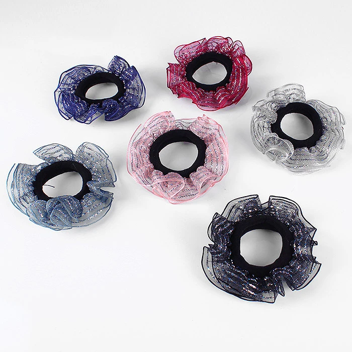 Резинка для волос с рюшей , цвет ассорти Резинка для волос с рюшей , цвет ассорти