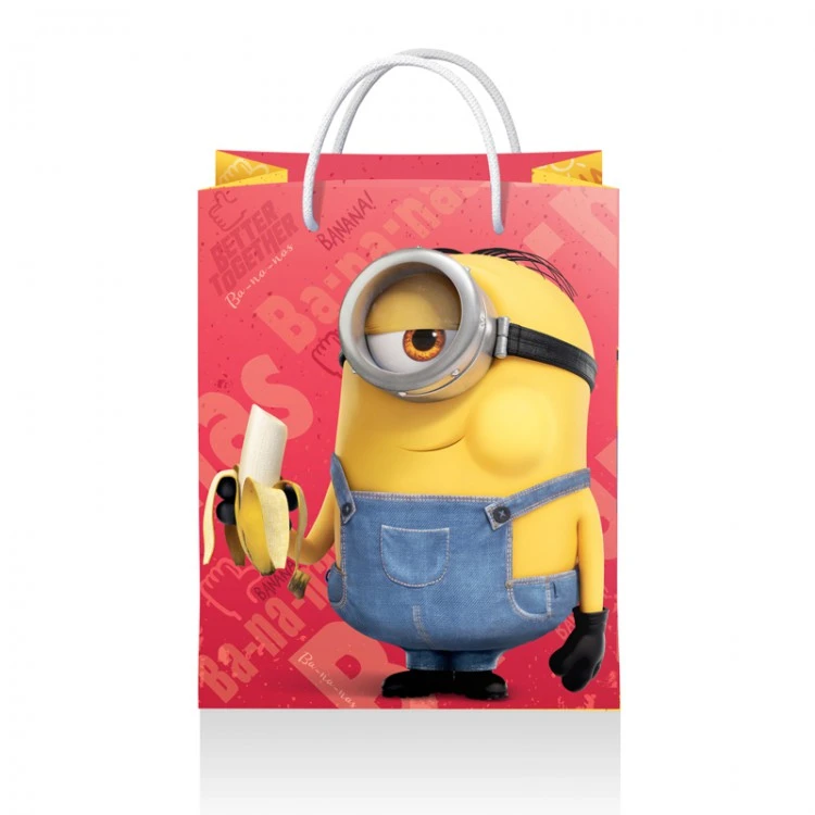 Minions 2. Пакет подарочный малый (желтый с красным), 180*223*100 мм (3D дизайн) Minions 2. Пакет подарочный малый (желтый с красным), 180*223*100 мм (3D дизайн)