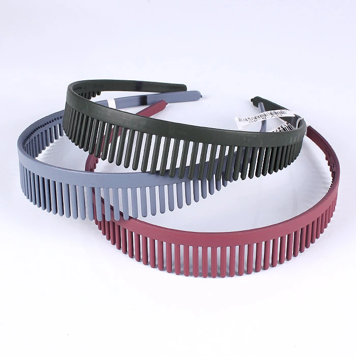 Ободок пластиковый для волос с гребнем, цвет ассорти