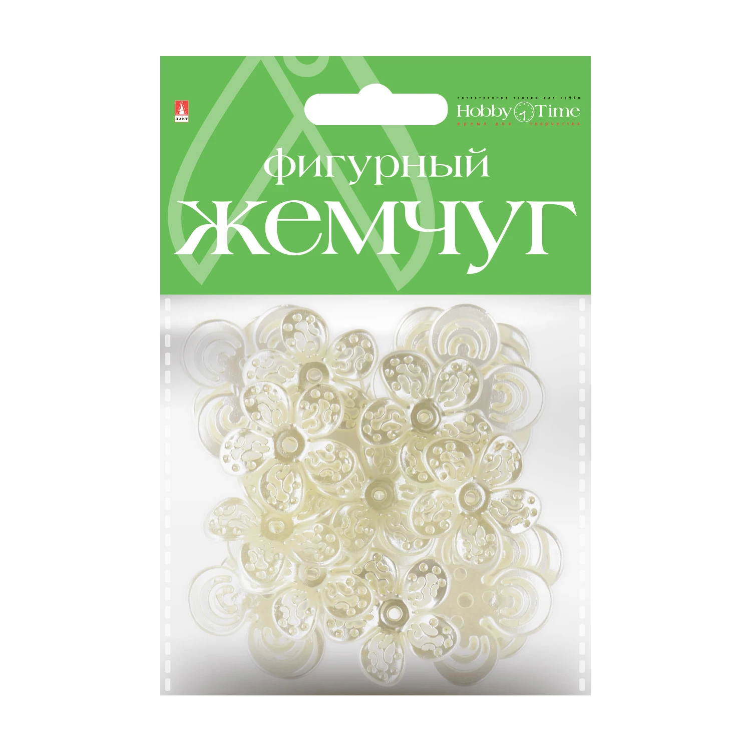 БУСИНЫ ФИГУРНЫЕ ПОД ЖЕМЧУГ "ФИАЛКИ", 35 ММ БУСИНЫ ФИГУРНЫЕ ПОД ЖЕМЧУГ "ФИАЛКИ", 35 ММ