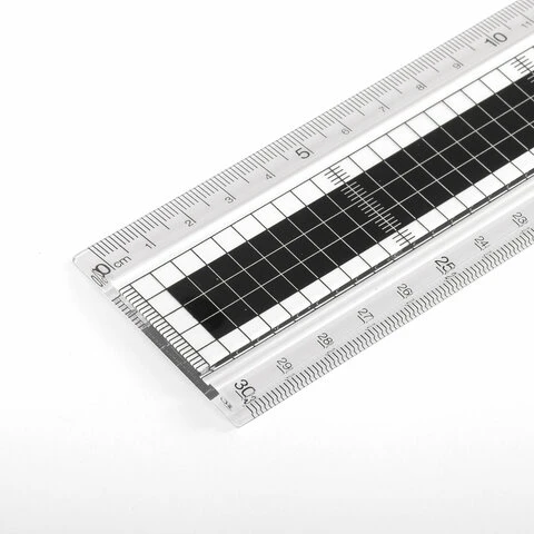 Линейка пластик 30 см BRAUBERG "EXTRA", прочная, прозрачная,
