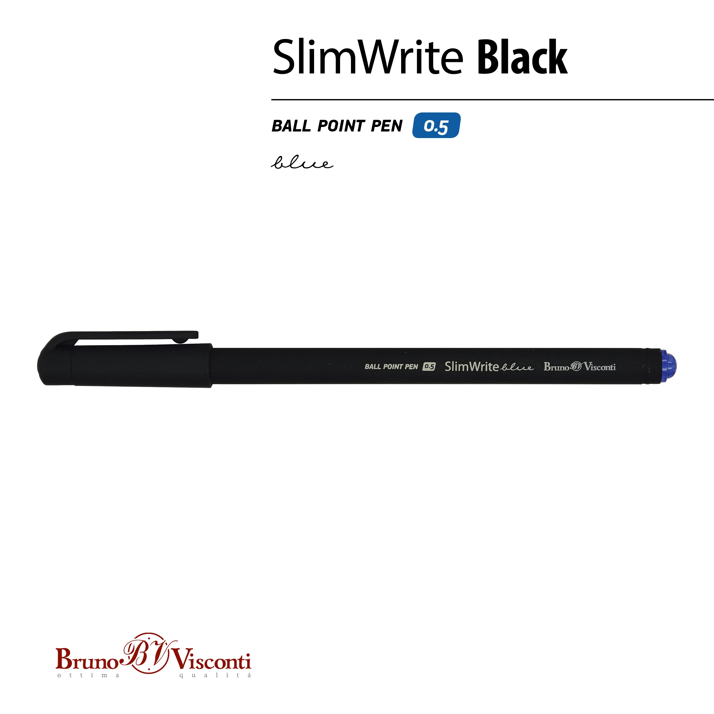 РУЧКА "SlimWrite.BLACK" ШАРИКОВАЯ 0.5 ММ, СИНЯЯ РУЧКА "SlimWrite.BLACK" ШАРИКОВАЯ 0.5 ММ, СИНЯЯ