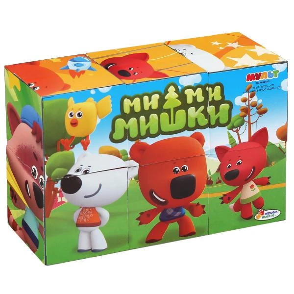 Набор из 6-и кубиков пленка Ми-ми-мишки ИГРАЕМ ВМЕСТЕ