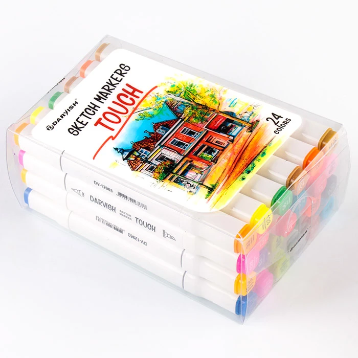 Маркеры для скетчинга (двусторонние) (набор 24 цв) Маркеры для скетчинга (двусторонние) (набор 24 цв)