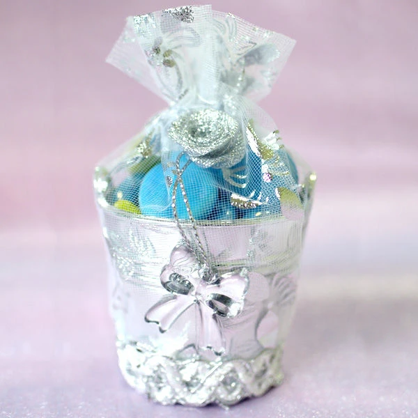 Бонбоньерка Ведерко серебряное 2 шт