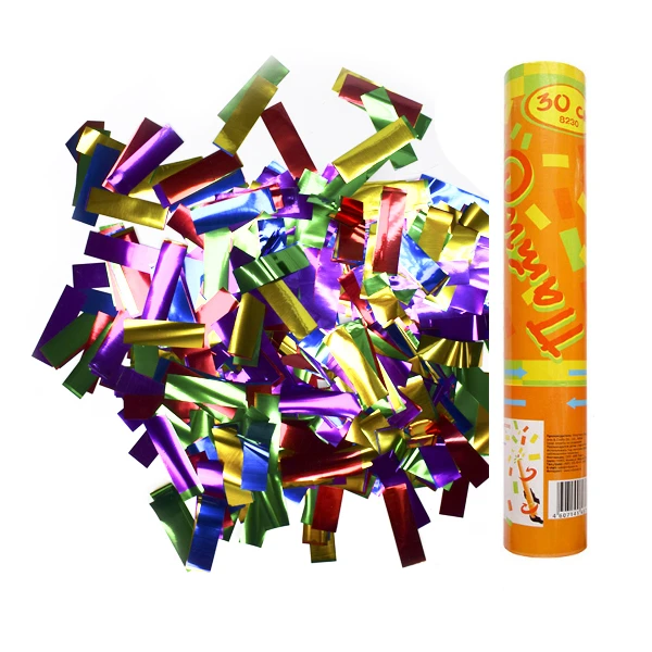 30 см Пневмохлопушка фольгированное конфетти 30 см Пневмохлопушка фольгированное конфетти
