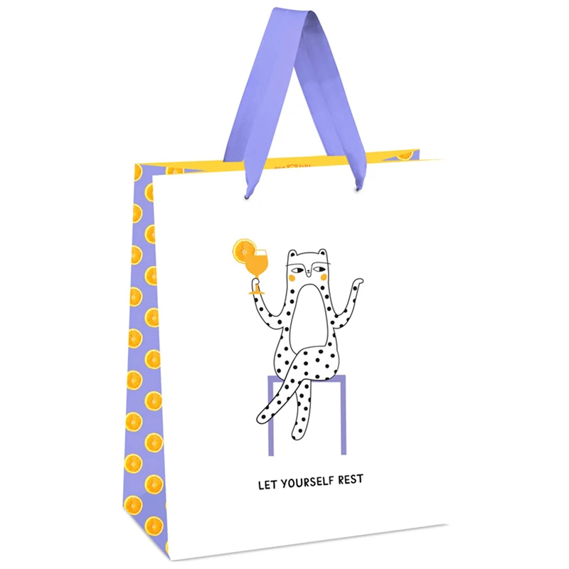 Пакет подарочный 18*23*10см MESHU "Lets yourself rest", выборочный