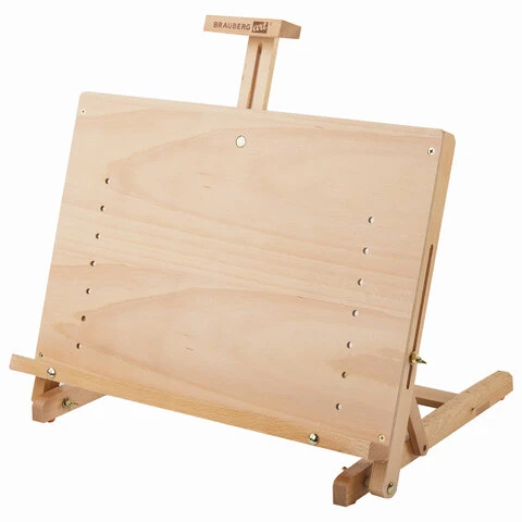 Мольберт настольный BRAUBERG ART CLASSIC, регулируемый верхний держатель,