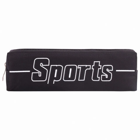 Пенал BRAUBERG, 1 отделение, полиэстер, "Sport", черный, 19х4х6 см, Пенал BRAUBERG, 1 отделение, полиэстер, "Sport", черный, 19х4х6 см,