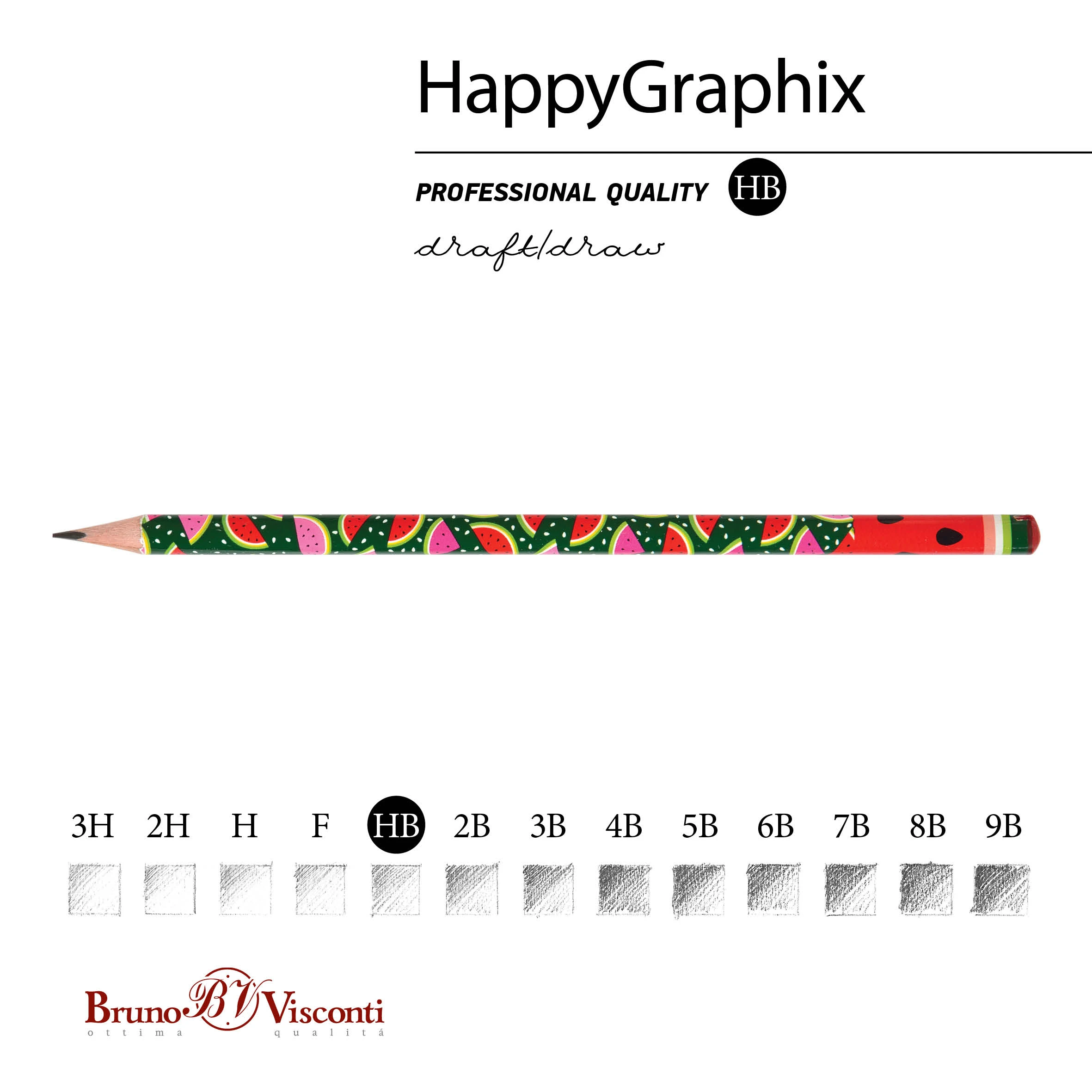 КАРАНДАШ ЧЕРНОГРАФИТОВЫЙ "HappyGraphix" АРБУЗЫ НВ КАРАНДАШ ЧЕРНОГРАФИТОВЫЙ "HappyGraphix" АРБУЗЫ НВ