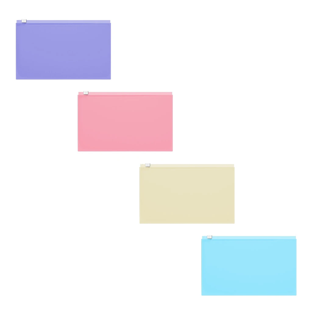 Zip-пакет пластиковый ErichKrause® Fizzy Pastel, Card Size, ассорти (в пакете по