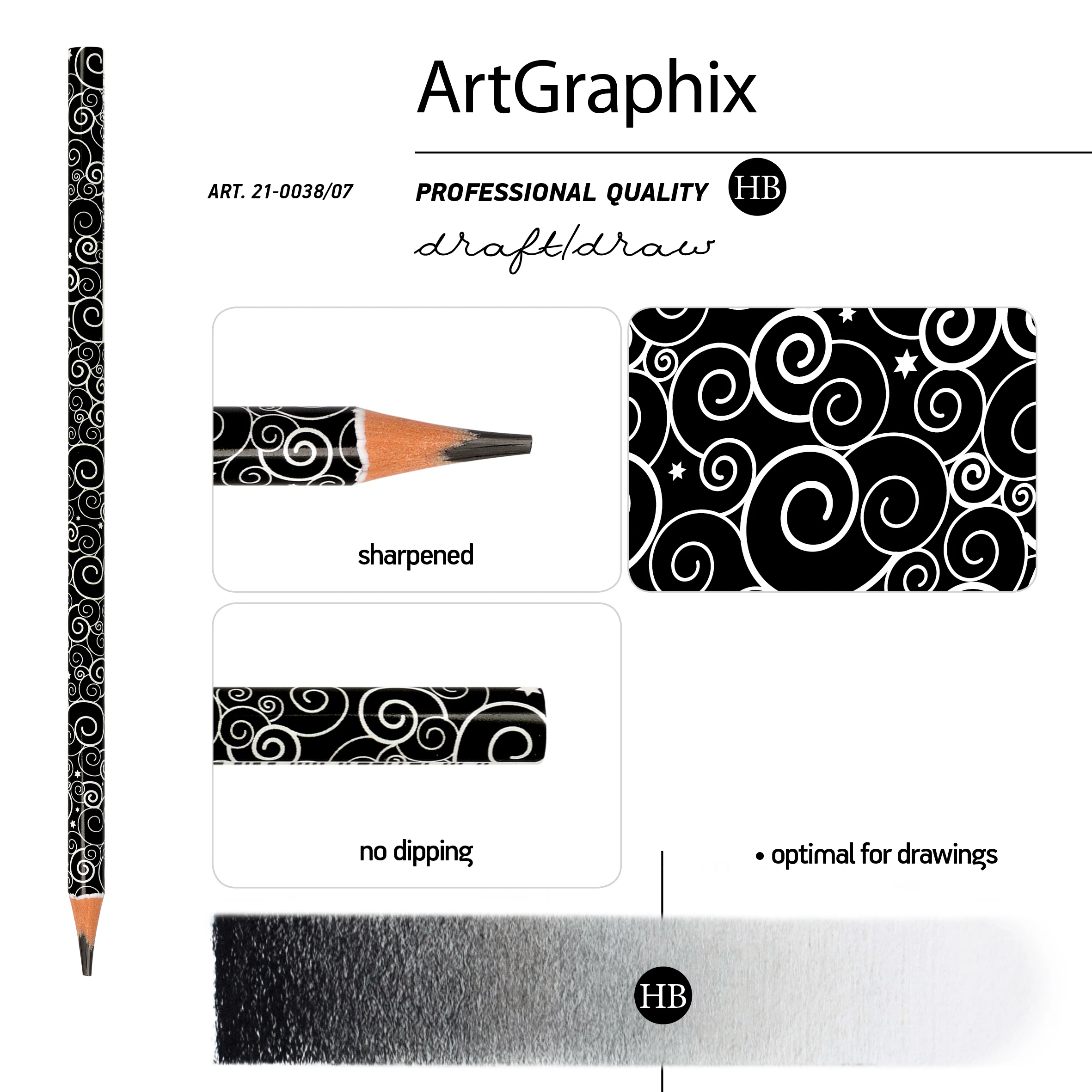 КАРАНДАШ ЧЕРНОГРАФИТОВЫЙ "ArtGraphix. Волна" НВ (пластиковый корпус) КАРАНДАШ ЧЕРНОГРАФИТОВЫЙ "ArtGraphix. Волна" НВ (пластиковый корпус)