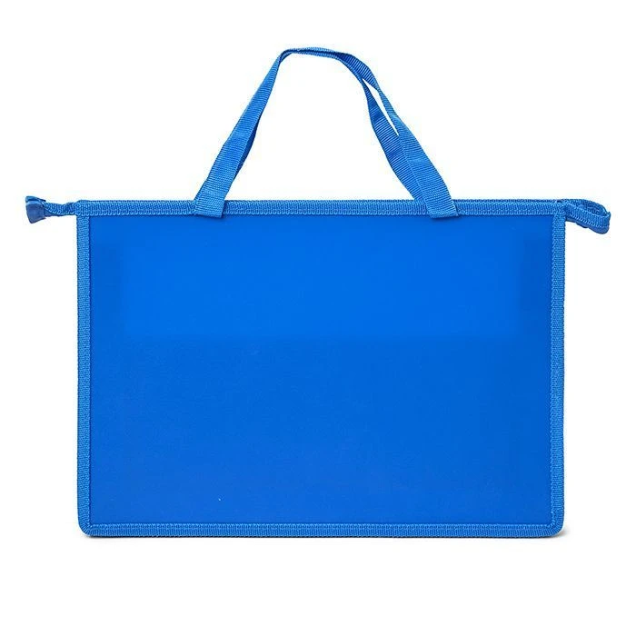 Папка для труда А4 Сreativiki 330х230х105 ручка, пластик, синий