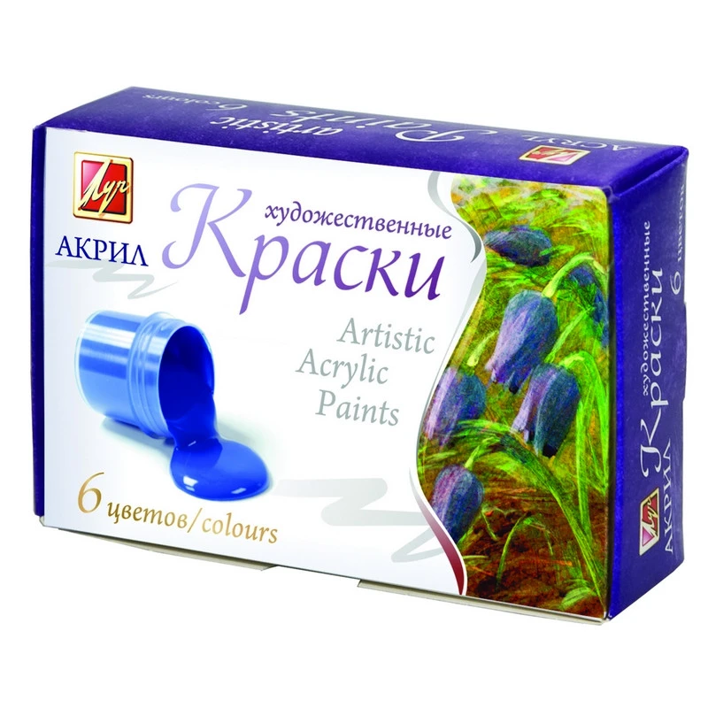 Краски акриловые Луч Художественные 6 цветов, код 22С 1408-08 971963