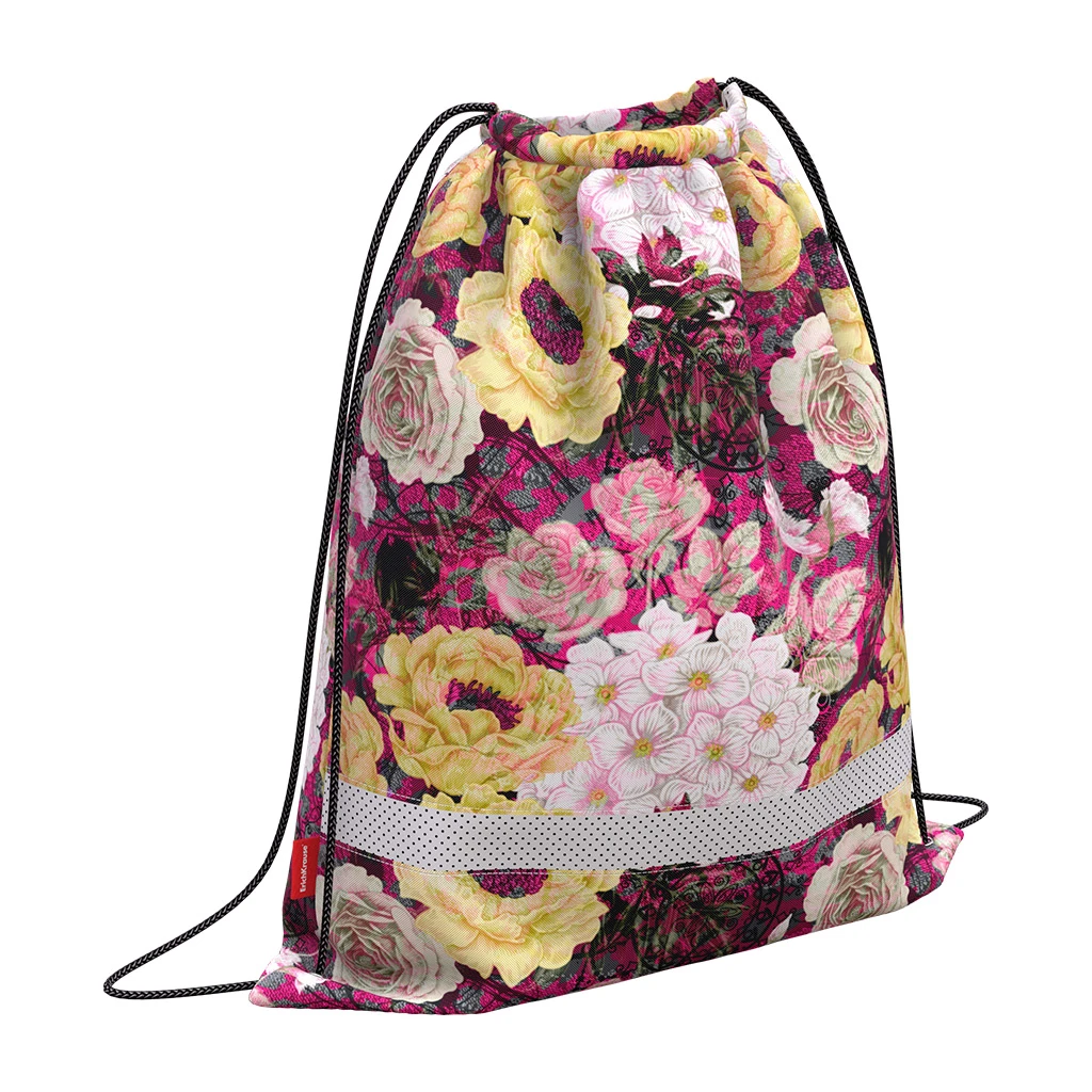 Мешок для обуви Erich Krause® с вентиляцией 500х410мм Bouquet