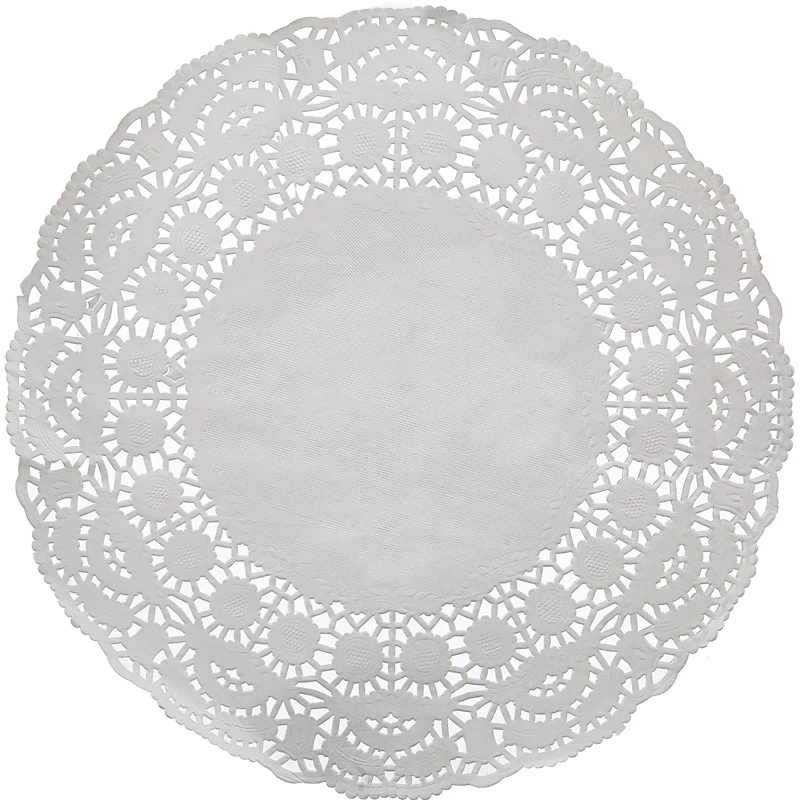 Салфетка бумажная ажурная Д26см, 1-сл. белая 100 шт./уп.. штр.  4607194570140