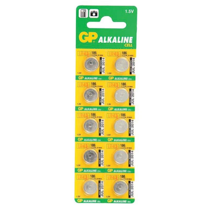 Батарейка GP 186-BC10 LR43: 186-BC10 штр.:  4891199015502