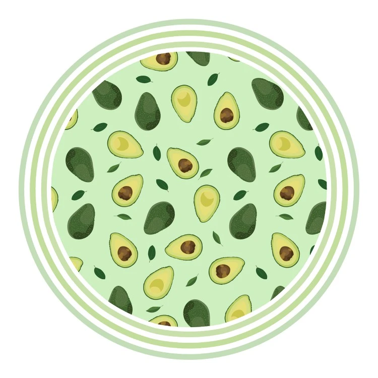 Набор бумажных тарелок Авокадо-2, 6 штук d=230 мм.