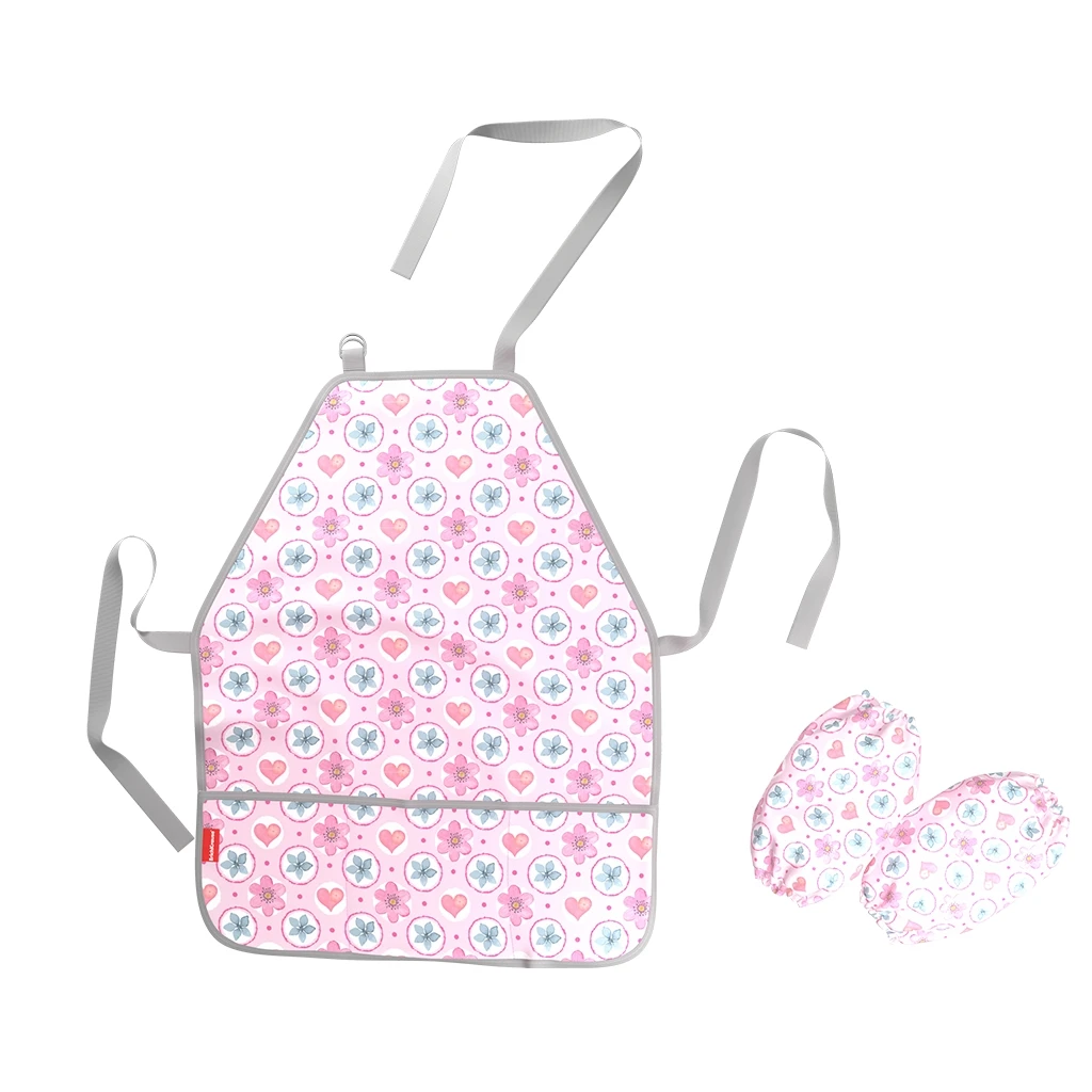 Фартук с нарукавниками Erich Krause Pink Flowers Фартук с нарукавниками Erich Krause Pink Flowers