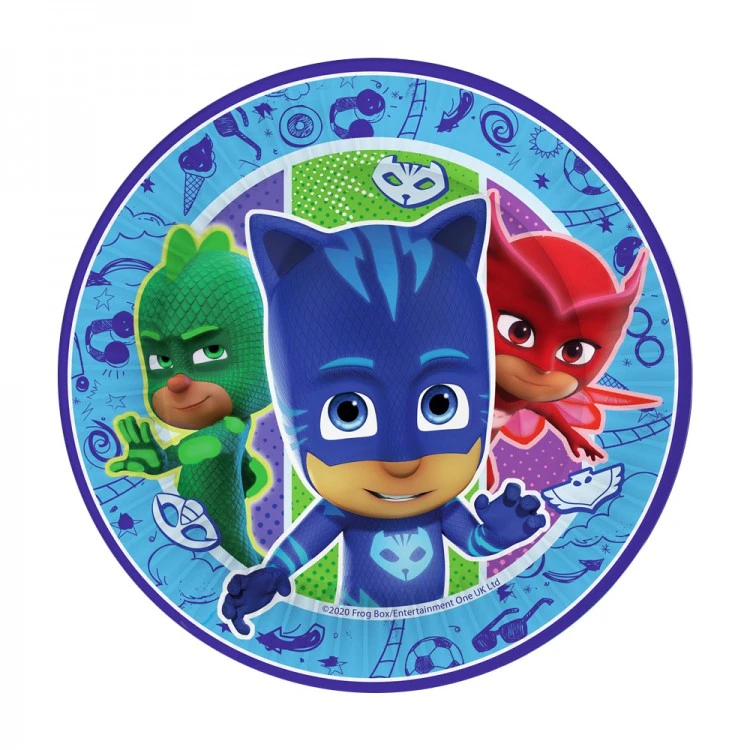 Герои в масках. Набор бумажных тарелок, 6 штук d=180 мм.