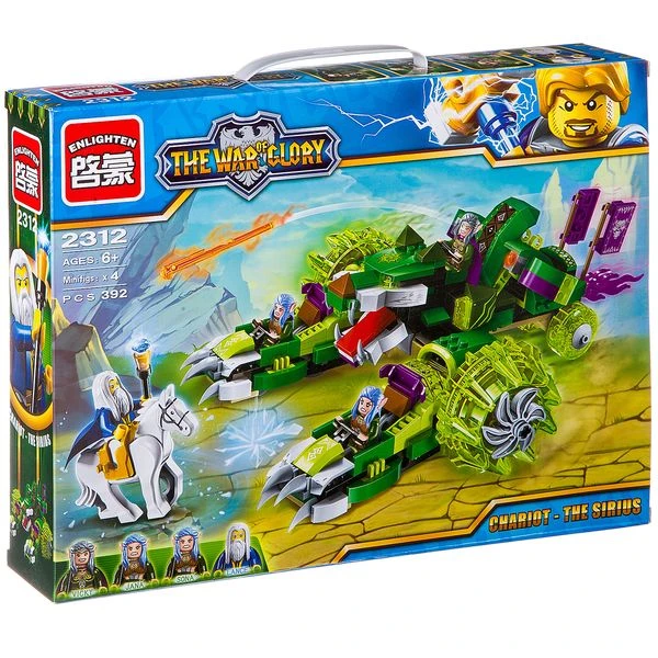 Констр. ENLIGHTEN пласт. разобр.,392 дет., BOX 37х27,5х6,5 см, Колесница,