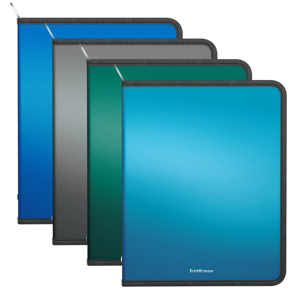 Папка для тетр. на молнии пласт. с отделением для ручек и доп. резинкой Erich Папка для тетр. на молнии пласт. с отделением для ручек и доп. резинкой Erich