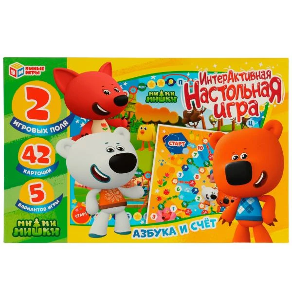 Азбука и счёт. ИнтерАктивная настольная игра. Ми-ми-мишки. 350x230x55 мм. Умные Азбука и счёт. ИнтерАктивная настольная игра. Ми-ми-мишки. 350x230x55 мм. Умные