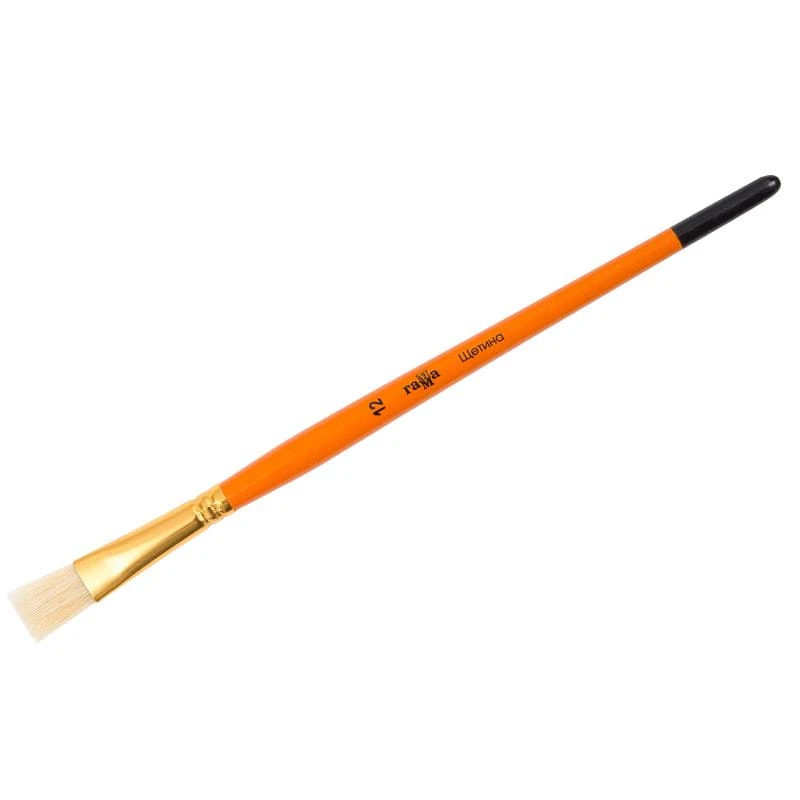 Кисть щетина, Гамма, плоская №12. 280618.06.012 Кисть щетина, Гамма, плоская №12. 280618.06.012